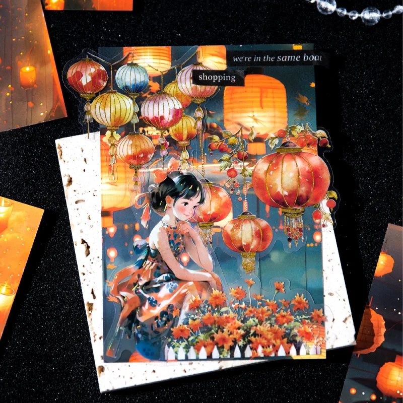 30pcs/pack Copperplate Material Paper Beautiful Prayer Series Handbook DIY Decoration Underlay Collage Material