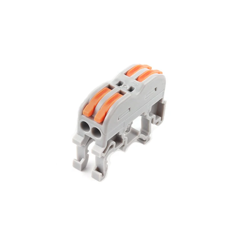 2 Pin Fast Universal Wire Connector Compact Din Rail Electric Strip Cable Terminal Block