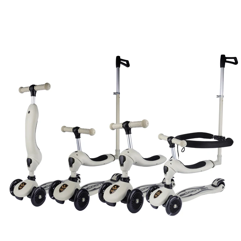 Kids Foldable Scooter Cycle Balance Bike 3 In 1 Push Bar 5 In 1 Cheap Kick Scooter Child Toy Kids Scooter 3 Wheel With Seat