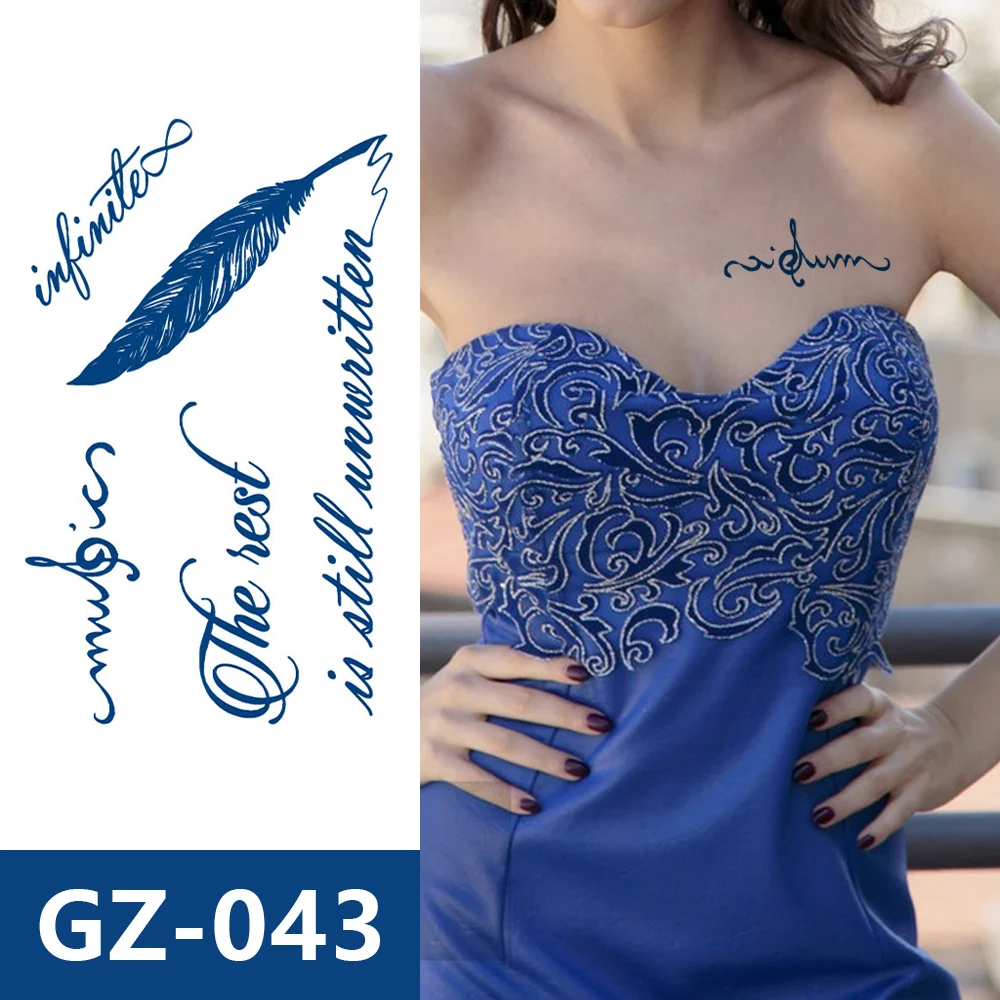 Tattoo Stickers Flower Temporary Tattoos Adult Sexy Party Wholesale Christmas Body Temporary Waterproof for Women Beautify Body