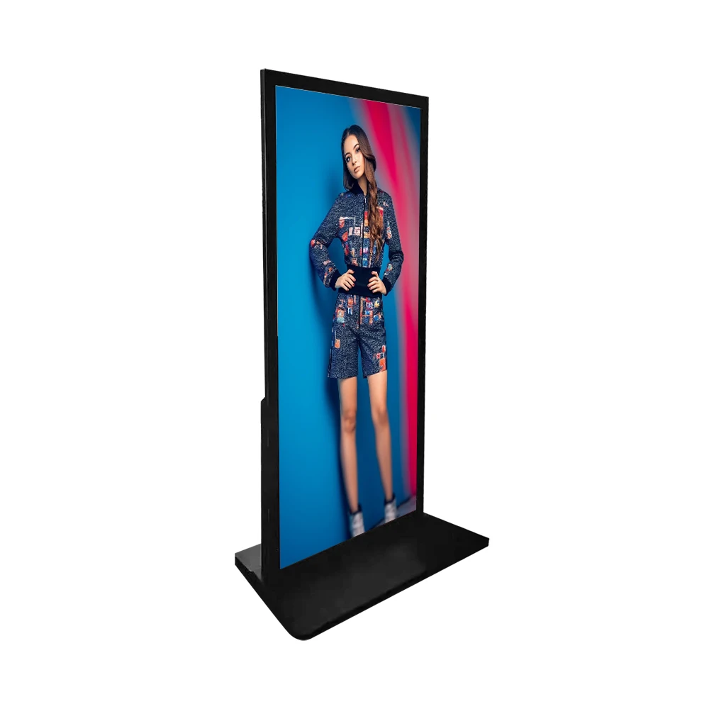 75 Inch Full Hd Full Screen Standing Totem Digital Signage Advertising Lcd Display