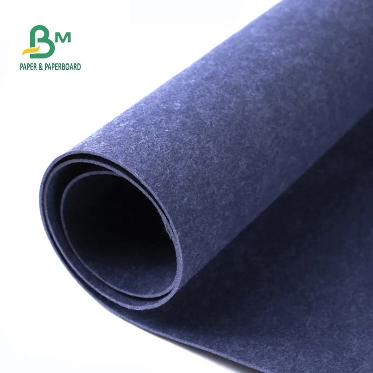 Grey / Black Reusable Washable kraft paper For Cosmetic Bag 100% Recycled