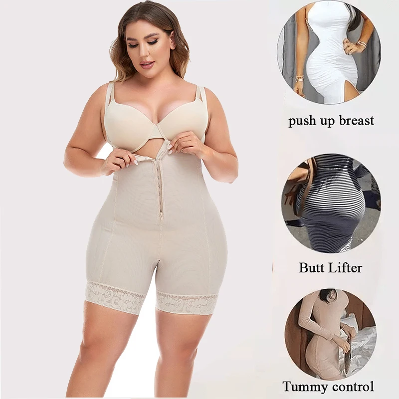 Wholesale High Quality Hip Padded Panties Fajas Body Shapers Plus Size Shapewear Bodysuit