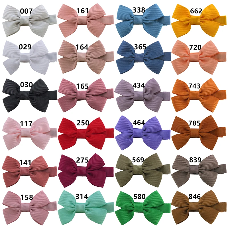 Boutique Baby Girls Hair Bow Clips in Fringe Bangs,No Slip Fully Lined Alligator Clips for Toddler Baby Kids Hair Accessories