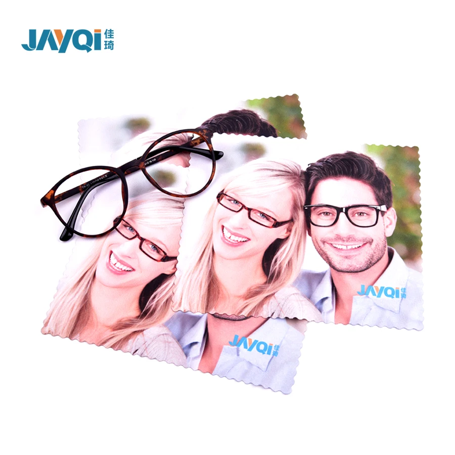 Лидер продаж 2022 от JAYQI, салфетка из микрофибры для оптических линз с пользовательским логотипом, салфетка для очистки солнцезащитных очков