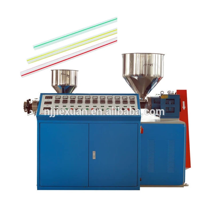 Professional service two colors pp drinking straw extrusion making machine