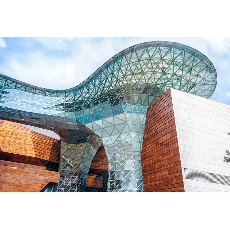 building glass curtain wall aluminum insulated temper glazed curtain wall window