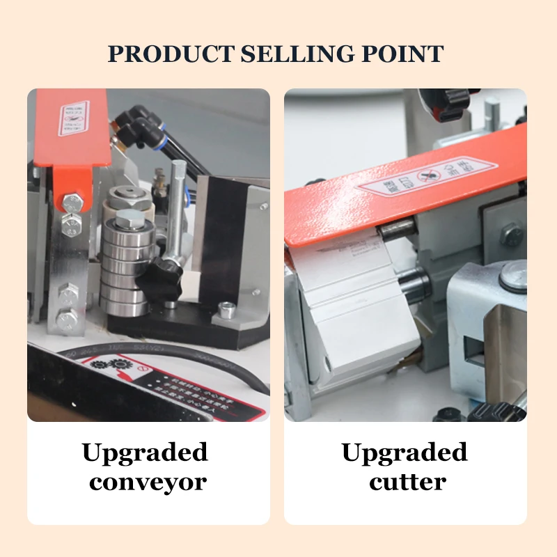 DTMACH abs mdf pvc woodworking semi automatic curve line edge bander edge banding machine manual for furniture wooden