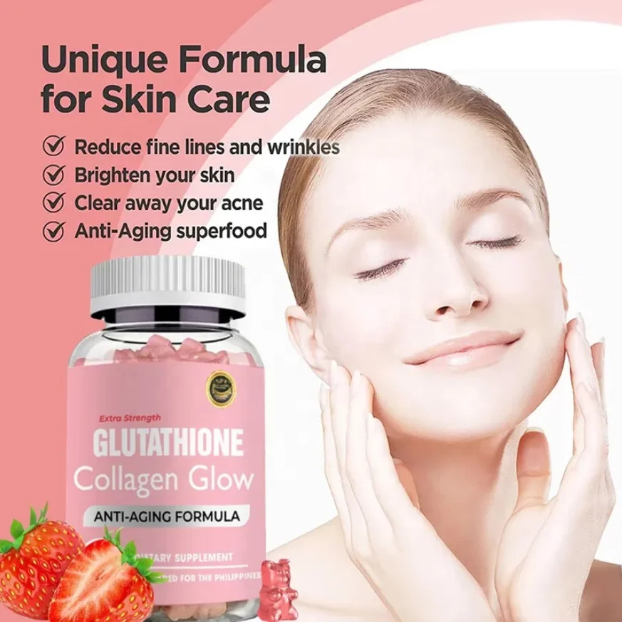 Wholesale Beauty Product Hydrolyzed Collagen With Biotin And Vitamin C Collagen Gummies For Hair Skin Nails Joints Glow