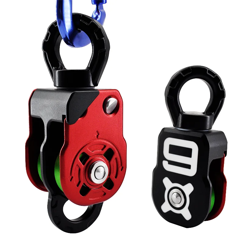 Anodized 7075 Aluminum Alloy Material 36kN Single Swivel Pulley Suitable for Arborist Aerial Work Industrial Use