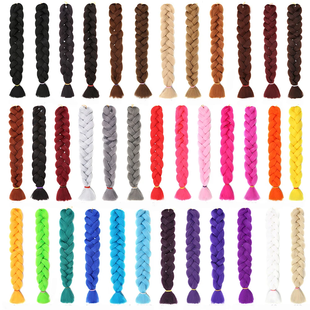 41inch 165g Jumbo Attachments Hair Extension Braids For African Yaki Ombre High Temperature Synthetic Braiding Hair s