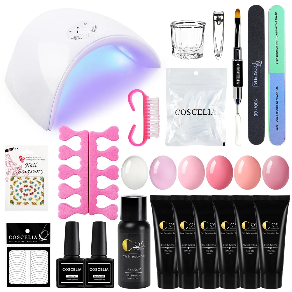 COSCELIA маленький минимальный заказ Гель-лак для ногтей набор полигель для ногтей набор полуперманентный гель