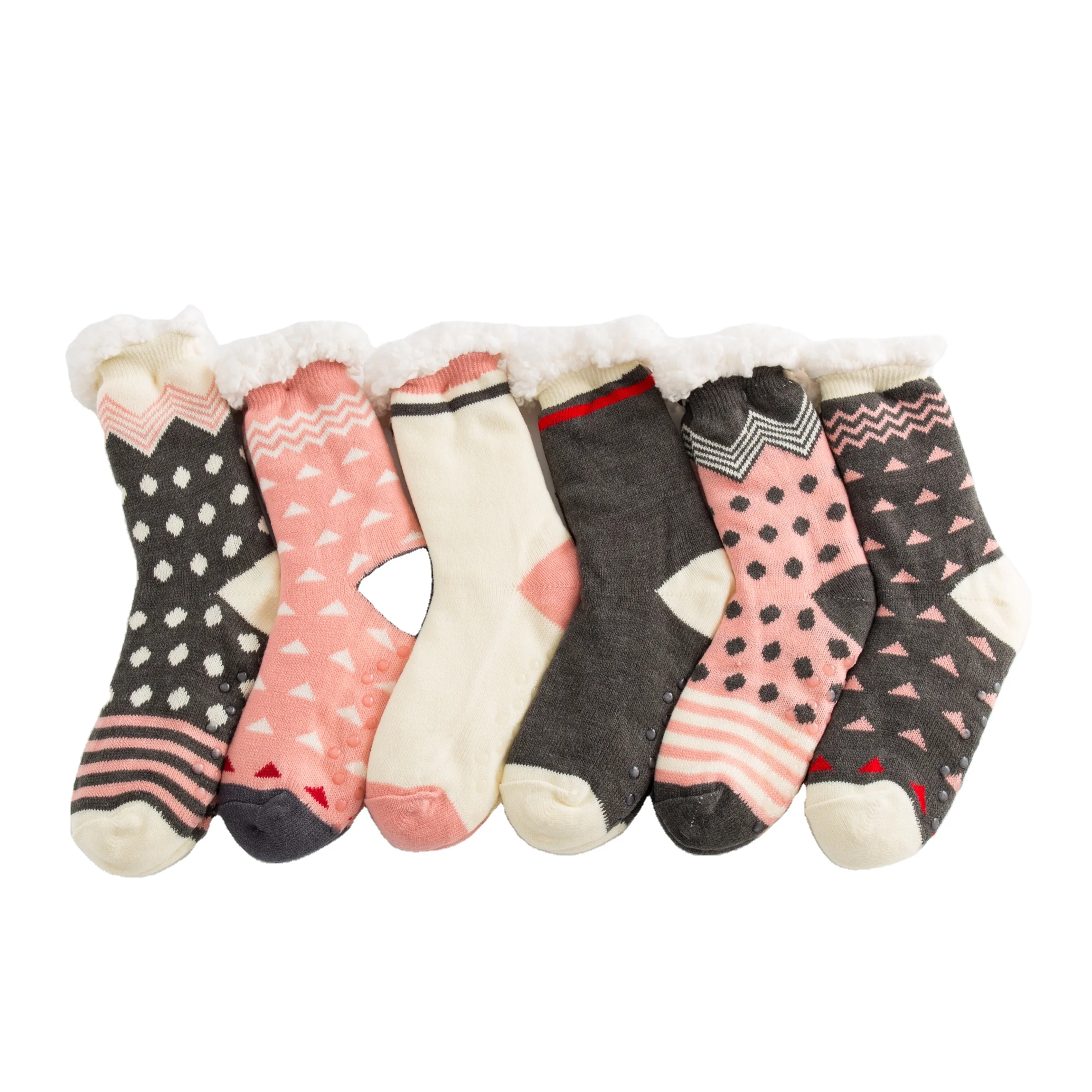 Оптовая продажа; Шерстяные супер мягкие домашние тапочки; Носки для женщин; Домашняя одежда с резиновой подошвой