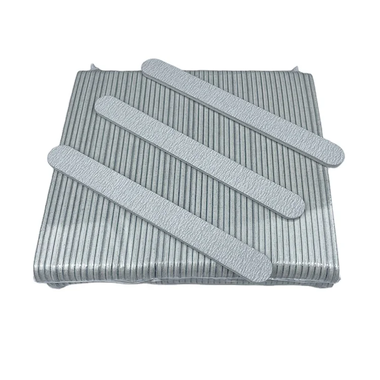 Professional Custom Printing Double Side Emery Zebra Nail File Custom Logo 100/180 Grit Nail File