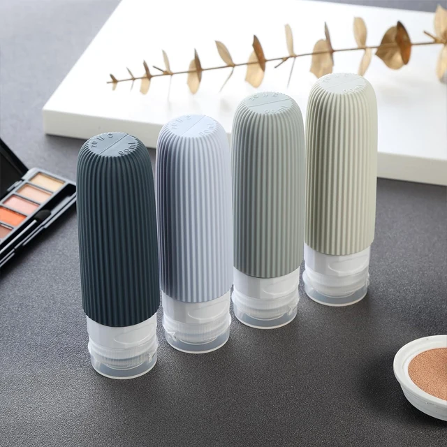 2023 new silicone outdoor travel lotion sub-bottling 90ML portable set