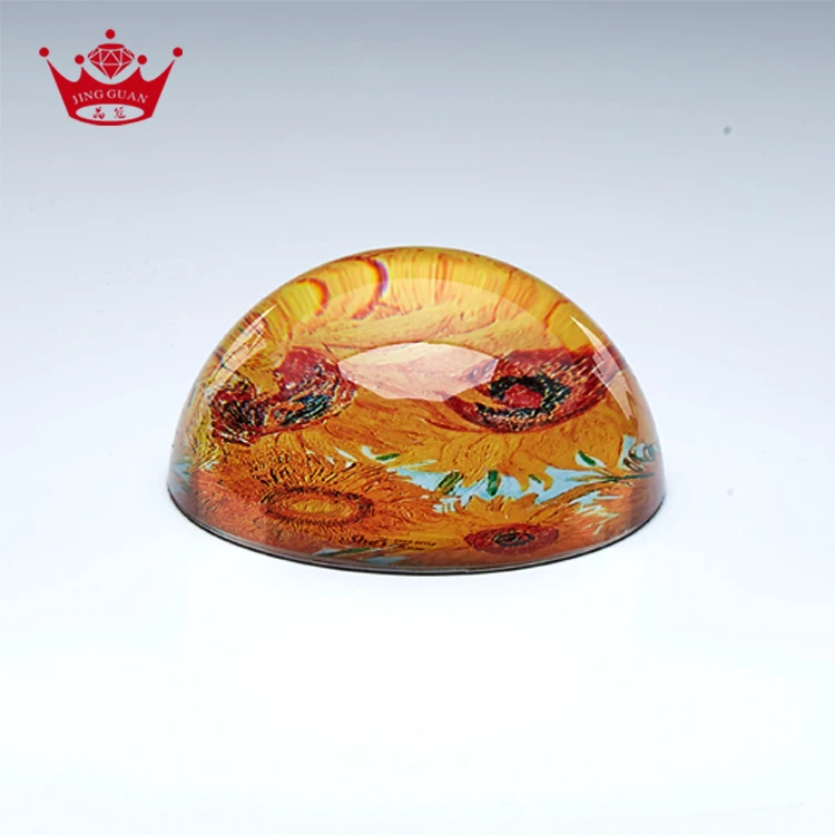 
Custom Clear Transparent Colorful Crystal Ball Clear Half Round Ball Crystal home decoration 