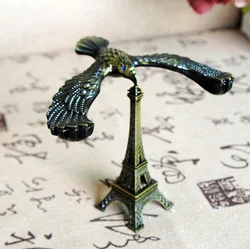 12cm Nordic Creative Metal Iron Tower Model Balance Bird Statue Home Office Home Decoration Accessories Gift