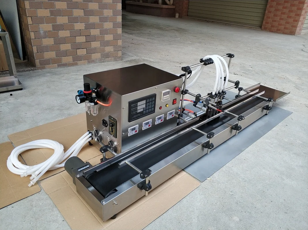 Full Automatic Desktop  With Conveyor Beverage Milk Perfume Filling Machine Water Filler CNC Liquid Oil Filling Machine