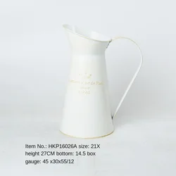 Living Room Furnishings Flower Arrangement Metal Vase Decorative Ornaments Iron Flower Bucket