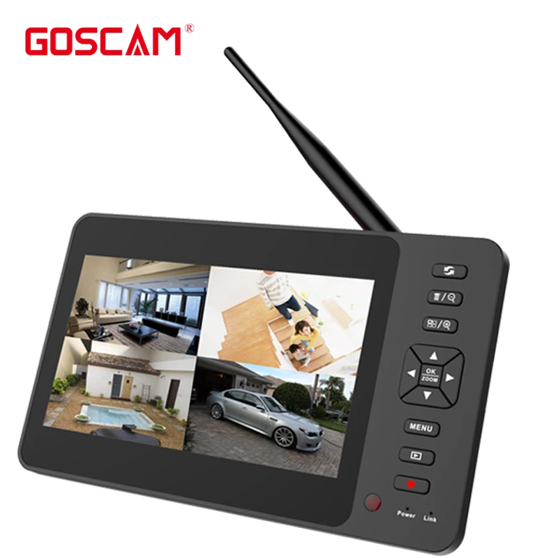 7 inch lcd 720 4CH 2.4G wireless cctv home security camera system