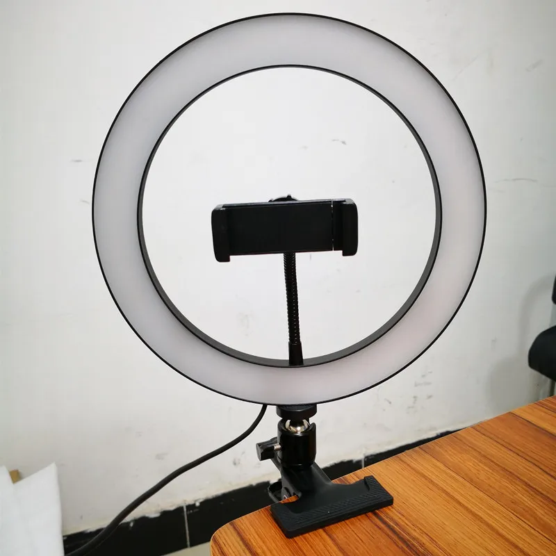 10inches Eye Protection Dimmable Tripod desktop live light for Dancing Flash and Live Stream Party with Alloy bottom shell