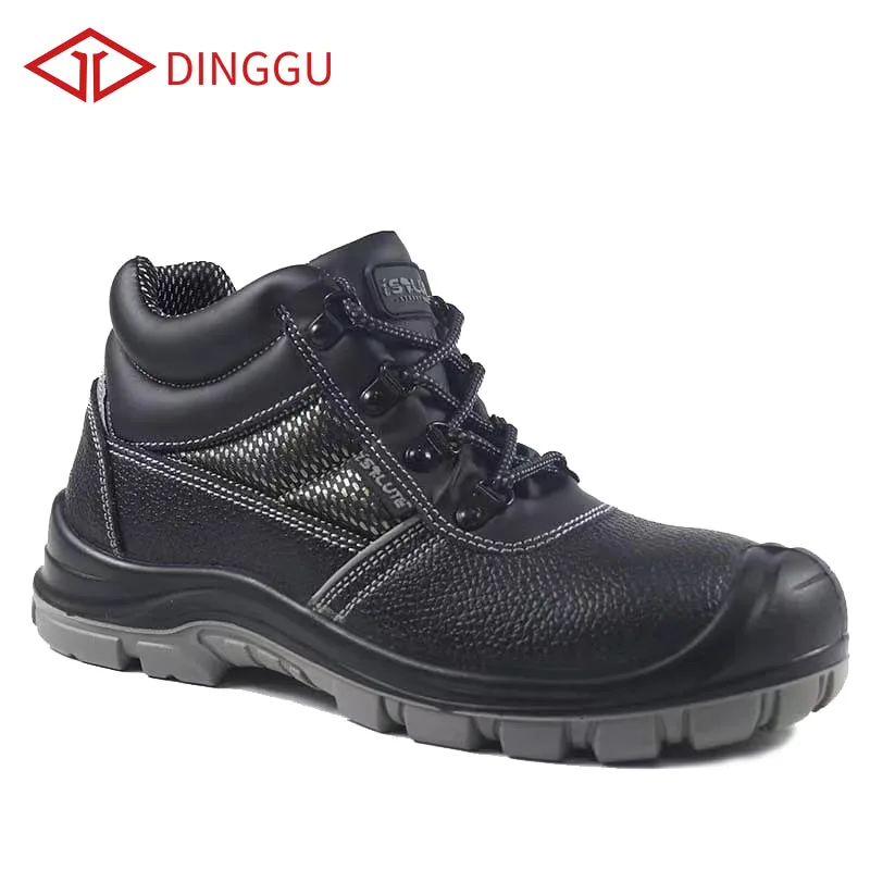 Quality assurance safety shoes for men genuine leather steel toe shoes construction mens safety boots