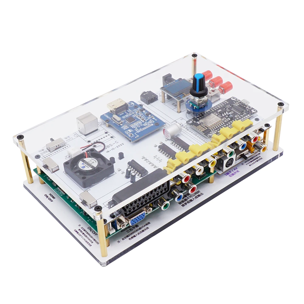 Modified GBSC Control Video Converter with Scart RGBS /YPbPr/S-video/composite AV input for retro game consoles