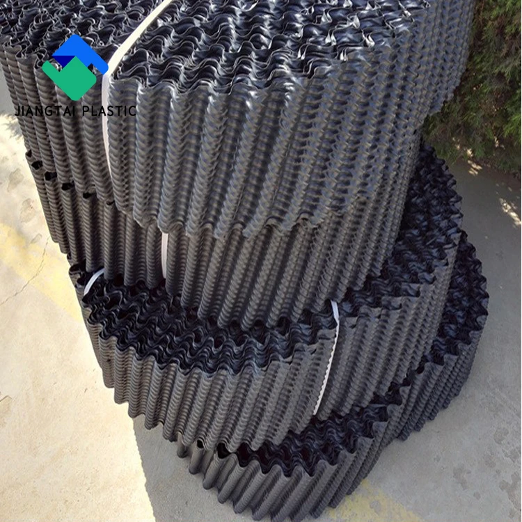 Jiangtai Hard black rigid uv protection pvc plastic sheet for cooling tower