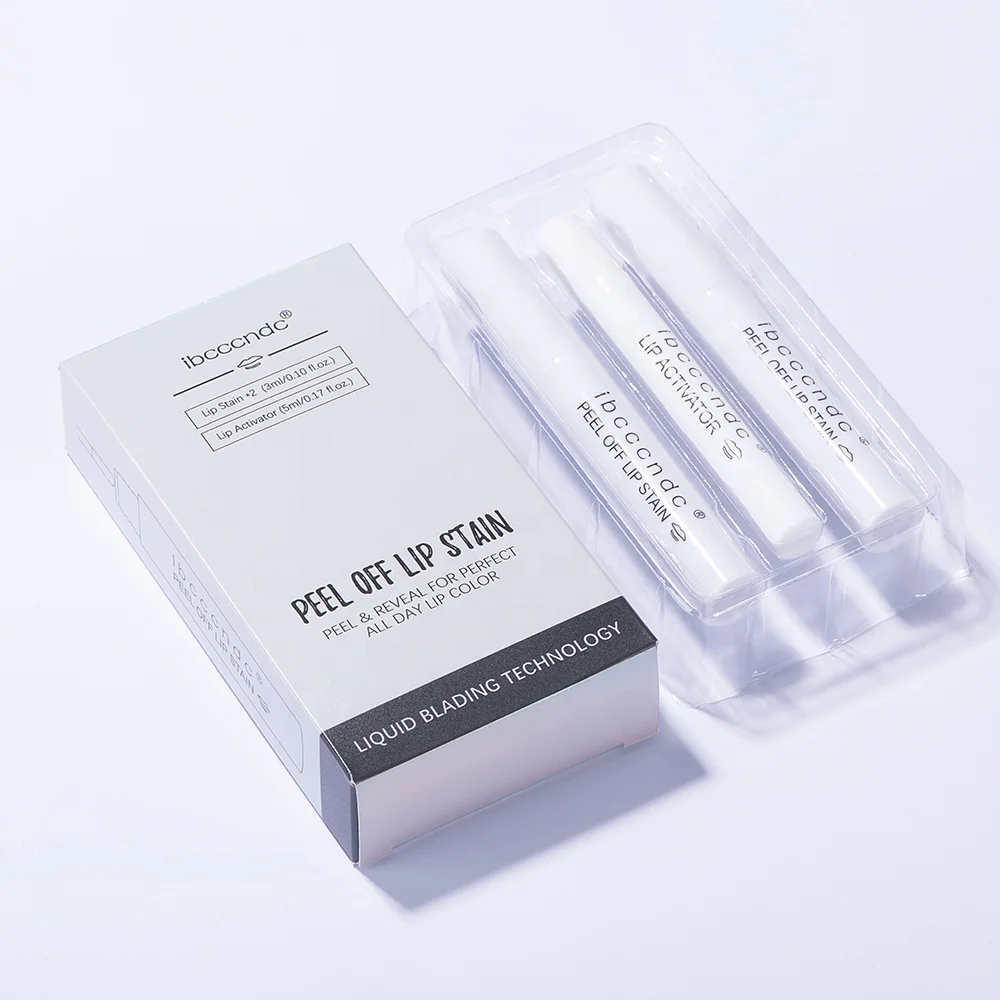 Amazing Hot Ibcccndc 2pcs Peel Off Lip Stain Lipstick Lip Activator Set Waterproof Non Sticky Lip Gloss Charm Lipgloss Kit