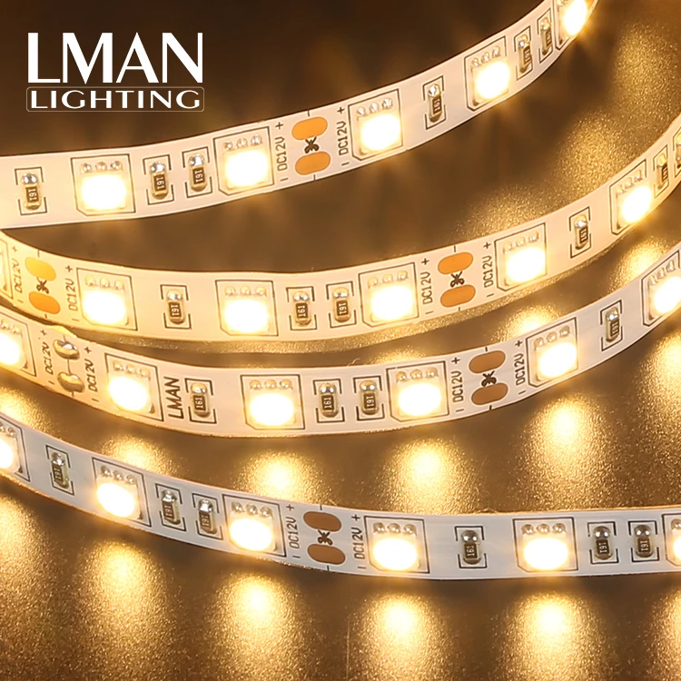 Factory Price Flexible IP20 Smd 5050 60leds/m 10mm Width Dc12v 24v 10w Indoor Living Room Bedroom Led Strip Light