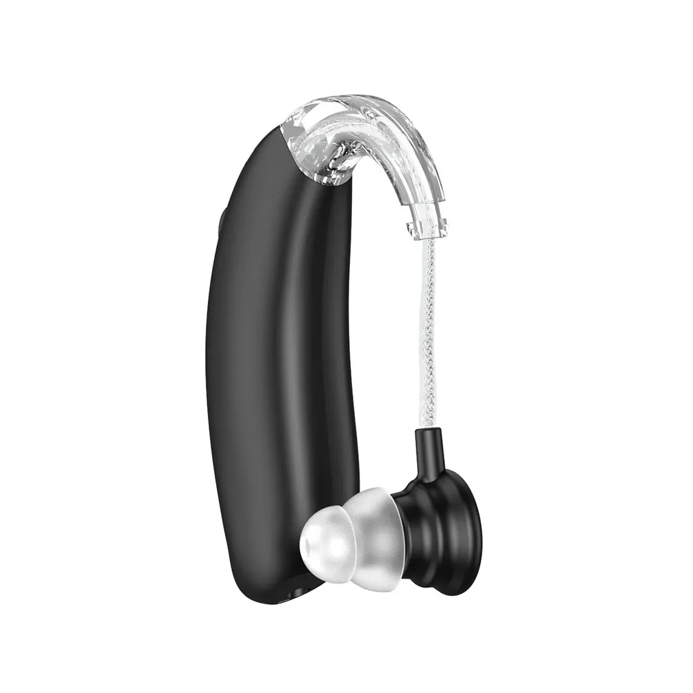 Smart blue tooth hearing aid with charger box rechargeable low noise easy to operate elderly broadband in-ear deaf assist