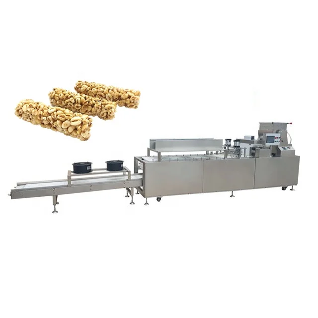 Industrial Demand Snack Fruit Bar Nougat Making Machine Puffed Rice Cake Energy Bar Granola Moulding Machine