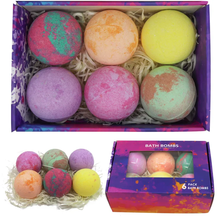 Hot Sale Custom Bath Salts Ball Natural Vegan 100g Organic Bath Bombs Set Fizzies Bath Bomb Organic