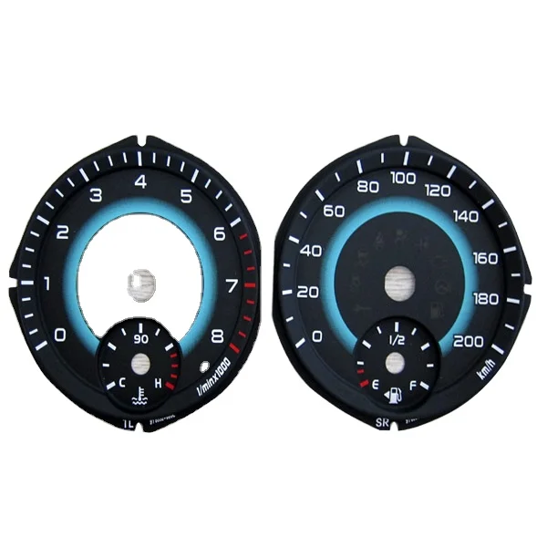 China OEM Silk-Screen 3D Dial Digital Instrument Cluster Plastic Auto Meter