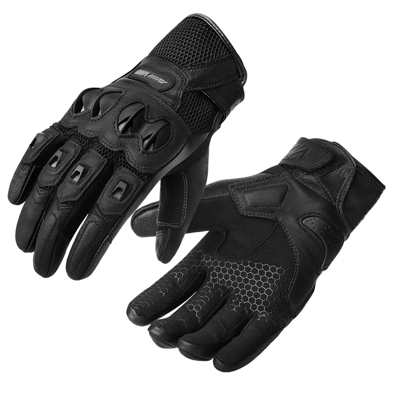 VND Vintage Leather Cycling Rider Gloves Spring And Summer Breathable Anti-Fall Anti-Skid Protection Hand Equip
