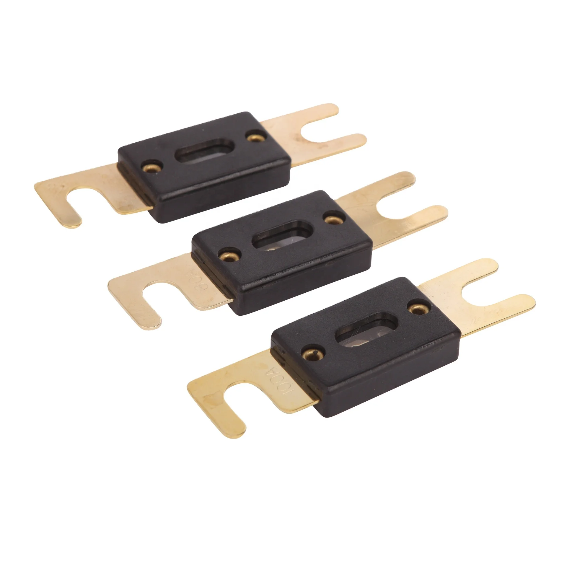 Gold Plated Car Audio ANL Flat Fuse 100A150A200A250A300A Auto Electrical Fuse ANL for Marine Electronic