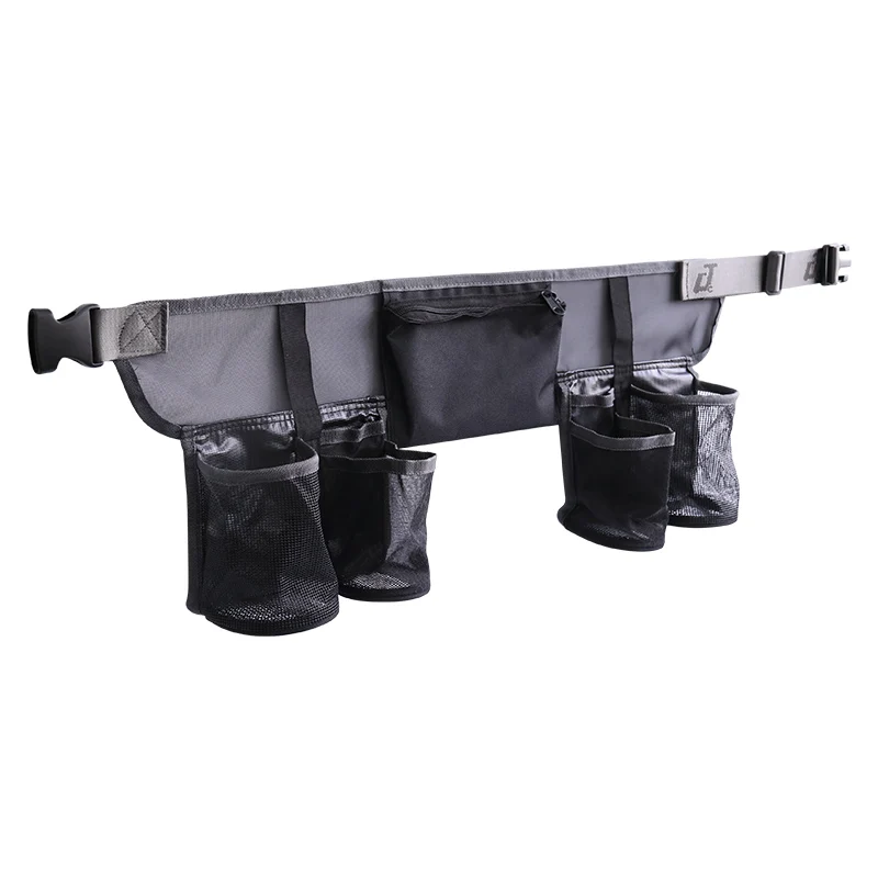 Cleaning tool pouch bag multifunctional black color nylon janitor tool belt for professional window cleaning