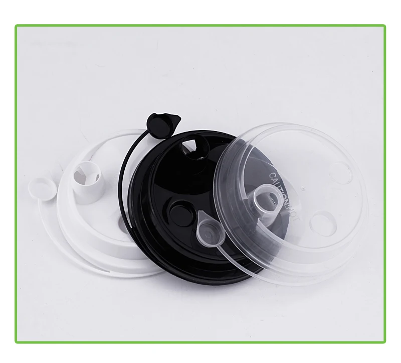 Disposable Plastic Flip Top Cup with 90mm Diameter Hinge Plug Lid PET Plastic PP Cups Acceptable Bottle Closures
