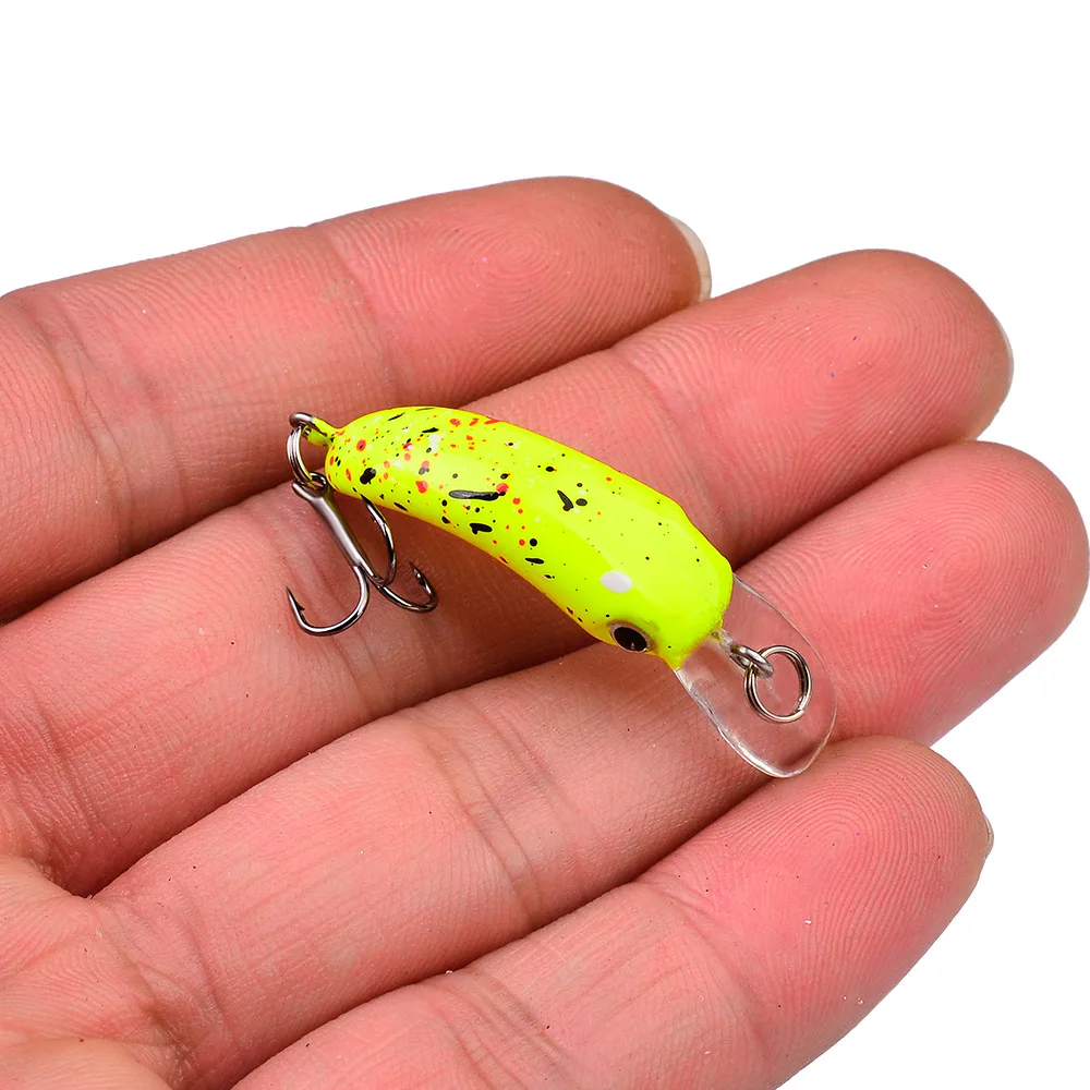 4cm 1.5g Hard Plastic Mini Crankbait with crank bait Small Fish Fishing Bait Jerkbait suspending Minnow Lure