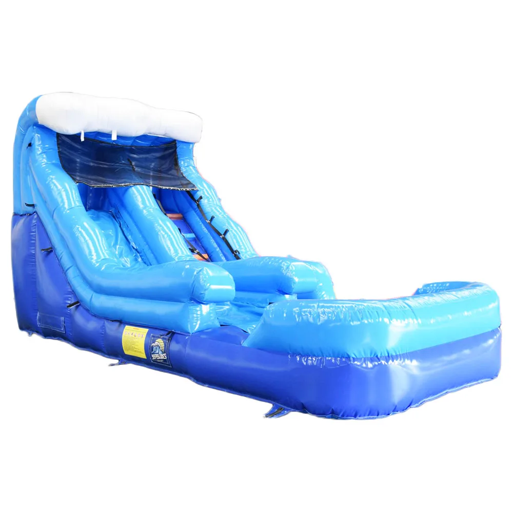 blue wave single slideway inflatable water slide for kids