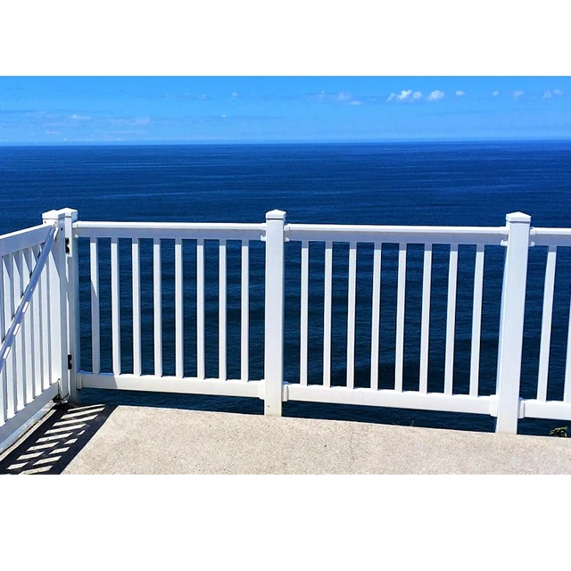 Outdoor PVC Balcony Railing,Vinyl Staircase Railing  vinyl plastic cheap guard railing balcony