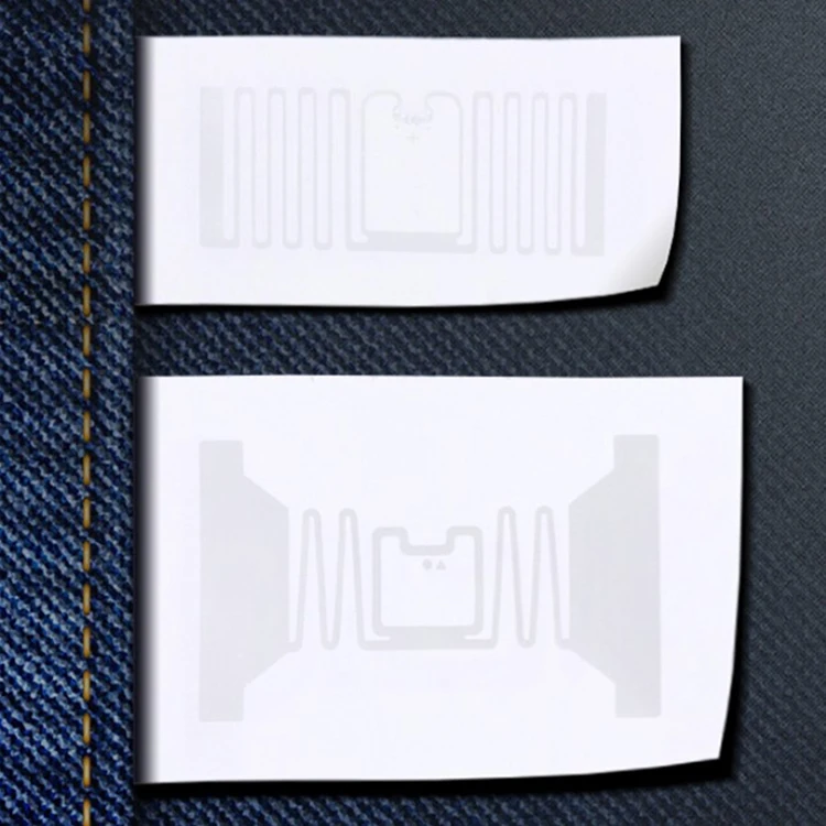 860-960MHz Fabric Clothe Tag UHF Printable RFID Woven Clothing Label