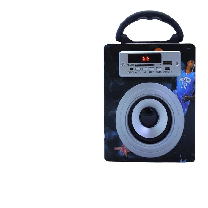 mini desktop speaker Wireless wooden speaker cabinet with karaoke microphone