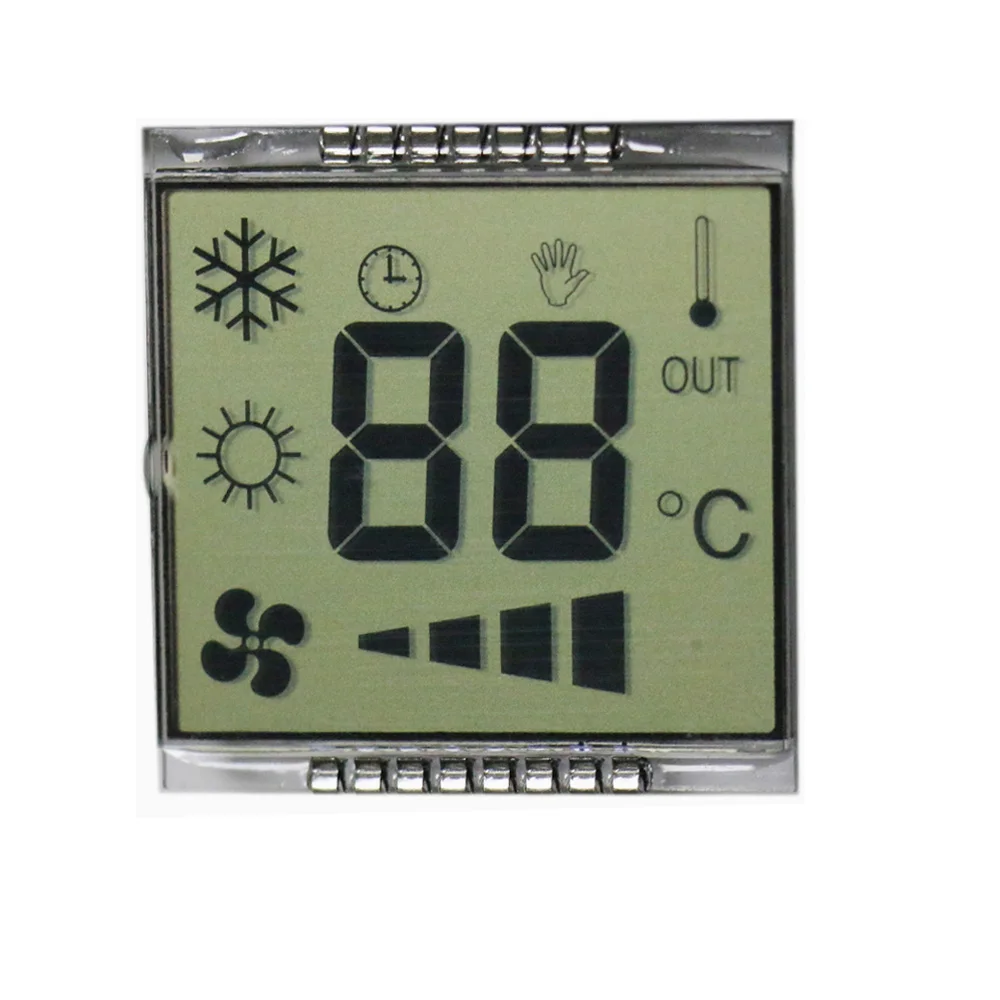 3v 5v reflective monochromatic numeric no backlight lcd display sunlight readable