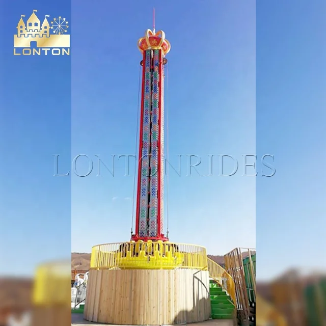 Factory Price Free Fall Sky Rotating Drop Tower Rides For Sale
