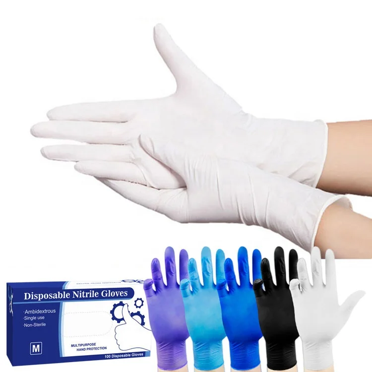 Factory Stock 3 mil 4 mil 5 mil Customize Hot Selling Buy Barber Salon Tattoo Nitrile Gloves Disposable Nitrile Gloves