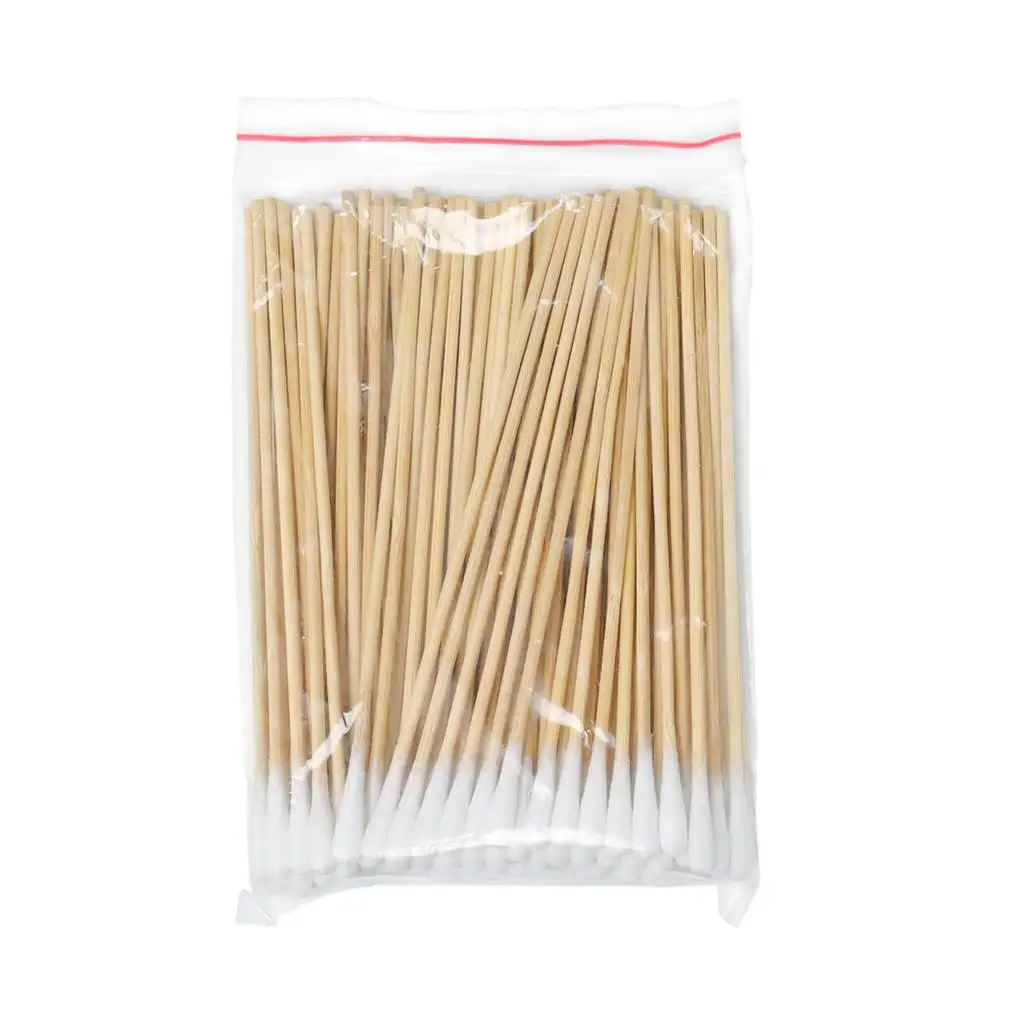 100pcs Eco Friendly Baby Bamboo Stick Cotton Swab Ear Cleaning Cotton Buds