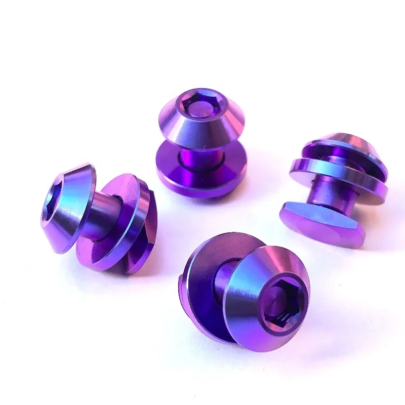 Titanium C Caliper Brake Shoes Bolts Screws Nut Washer For Folding Bike Cycling Brake Pad bolts 12g Parts Ti 6Al4V