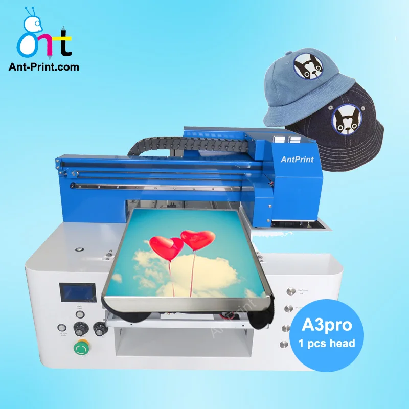 Cheap t-shirt printer digital colors t shirt garment cloth printer printing machine a3 size price