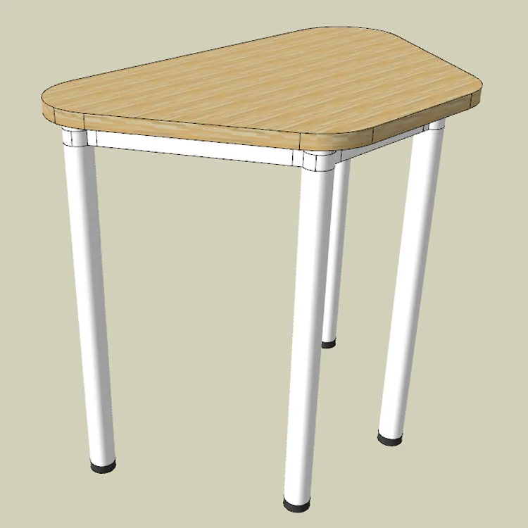 High Quality Durable Standard Size Steel-Wood Collaborative Table School Desk